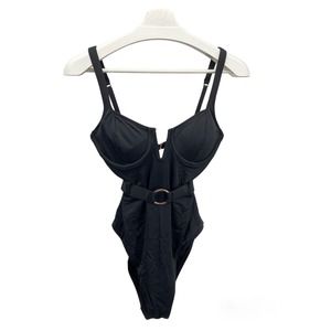 Bar III Belted Underwire One-Piece Swimsuit Size Medium # 30A 89 Preowned